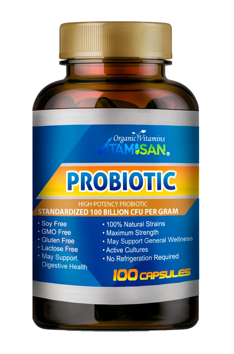 VITAMISAN Probiotiques 100 capsules ouvertes avec quelques capsules