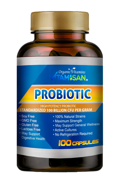 VITAMISAN Probiotiques 100 capsules vue de face