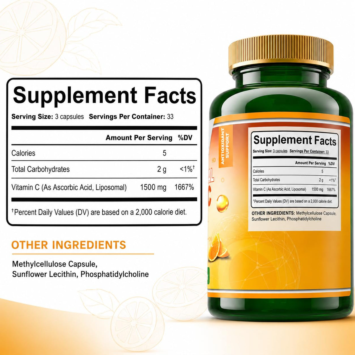 VITAMISAN Vitamine C Liposomale capsules avec étiquette