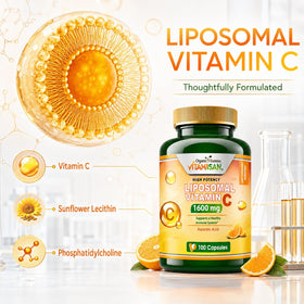 VITAMISAN Vitamine C Liposomale capsules sur fond blanc