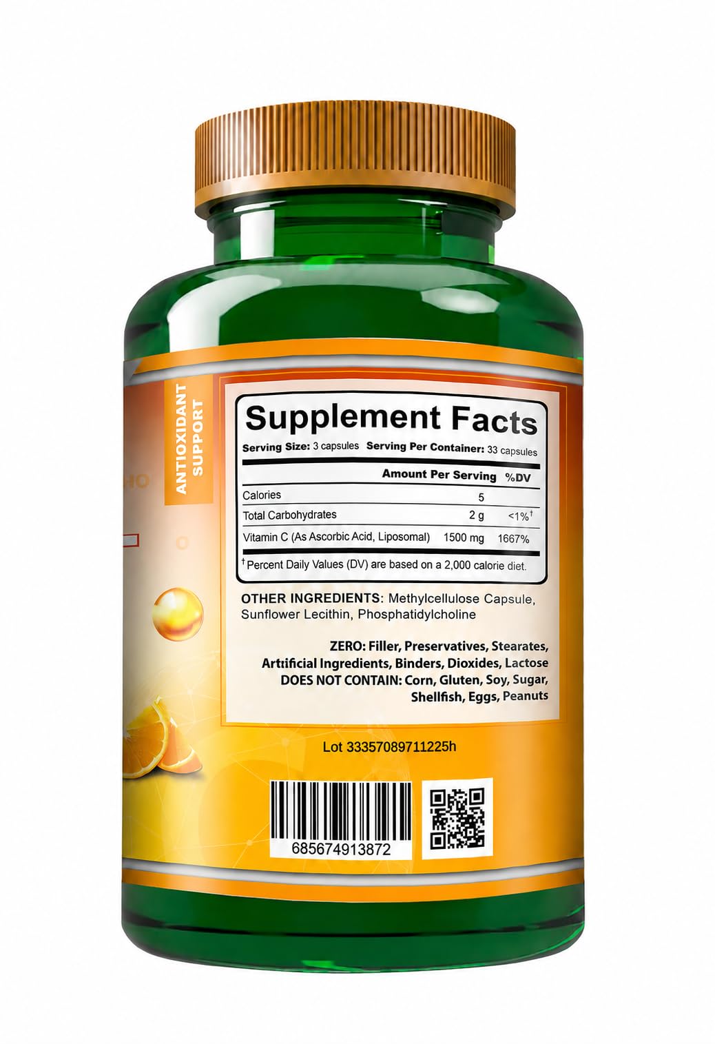 VITAMISAN Vitamine C Liposomale emballage et capsules