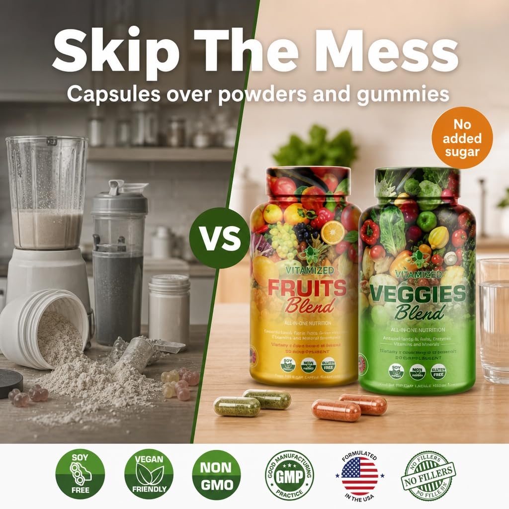 VITAMIZED 38 fruits et légumes capsules avec boîte