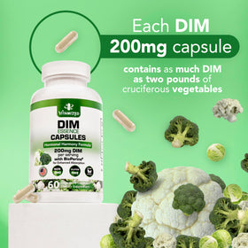 VITAMIZED Complément Alimentaire DIM 200mg - Capsules avec verre d'eau