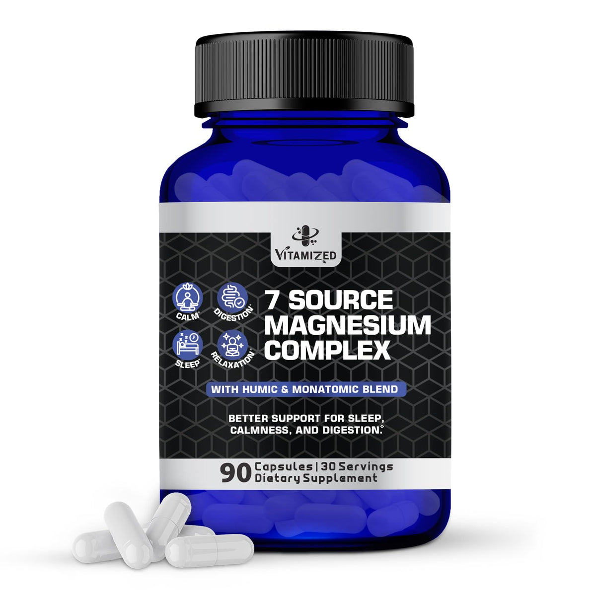 VITAMIZED Complexe de Magnésium 7 en 1 450mg capsules vue de face