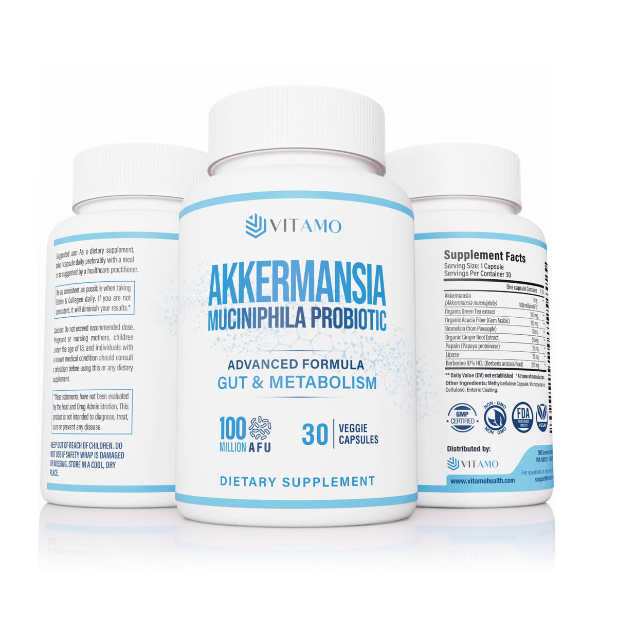 Vitamo complément alimentaire probiotique 30 capsules vue de face