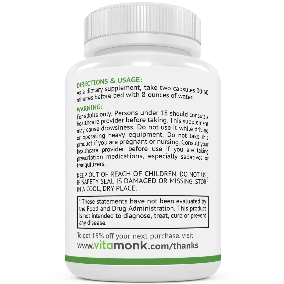 VitaMonk aide au sommeil 82g dans un environnement apaisant