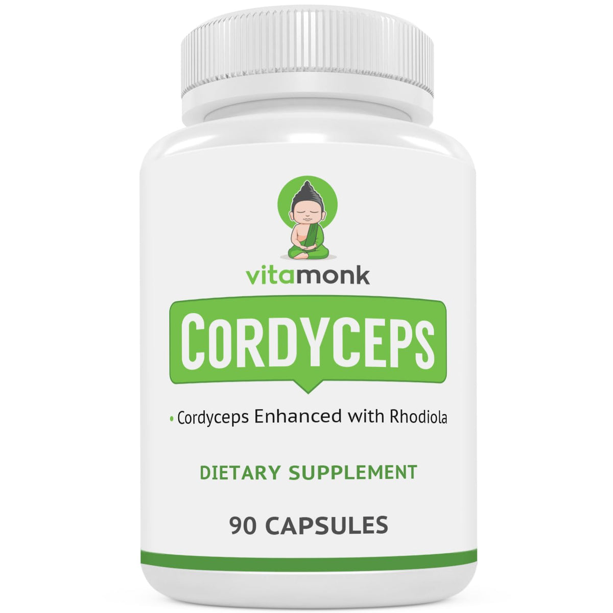 VitaMonk Capsules de Champignon Cordyceps 2000mg vue de face
