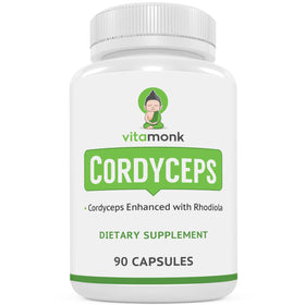VitaMonk Capsules de Champignon Cordyceps 2000mg vue de face