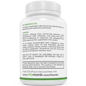 VitaMonk Compléments Alimentaires Dopamine 68g Mucuna Pruriens en main