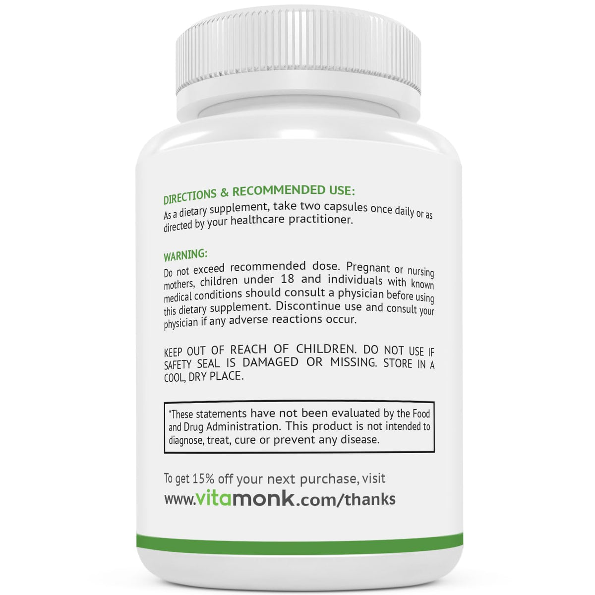 VitaMonk Cortisol Manager produit sur fond blanc
