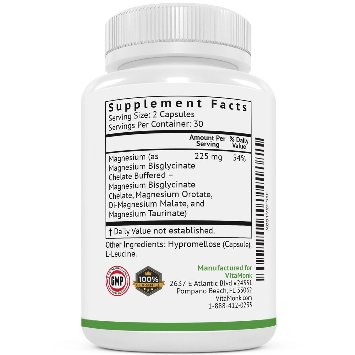 VitaMonk Magnésium sur fond neutre