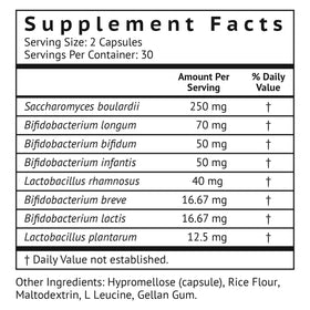 VitaMonk Probiotiques Low Histamine capsules avec étiquette