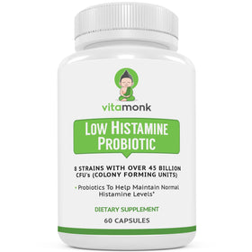 VitaMonk Probiotiques Low Histamine capsules vue de face