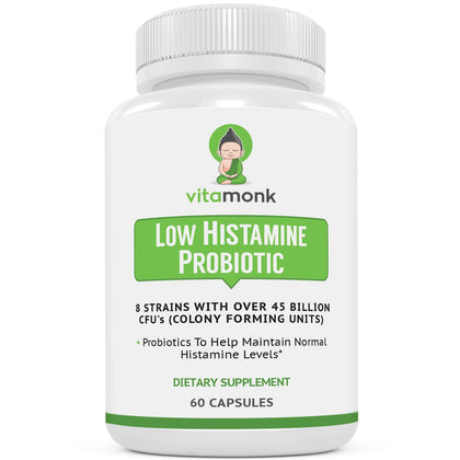 VitaMonk Probiotiques Low Histamine capsules vue de face