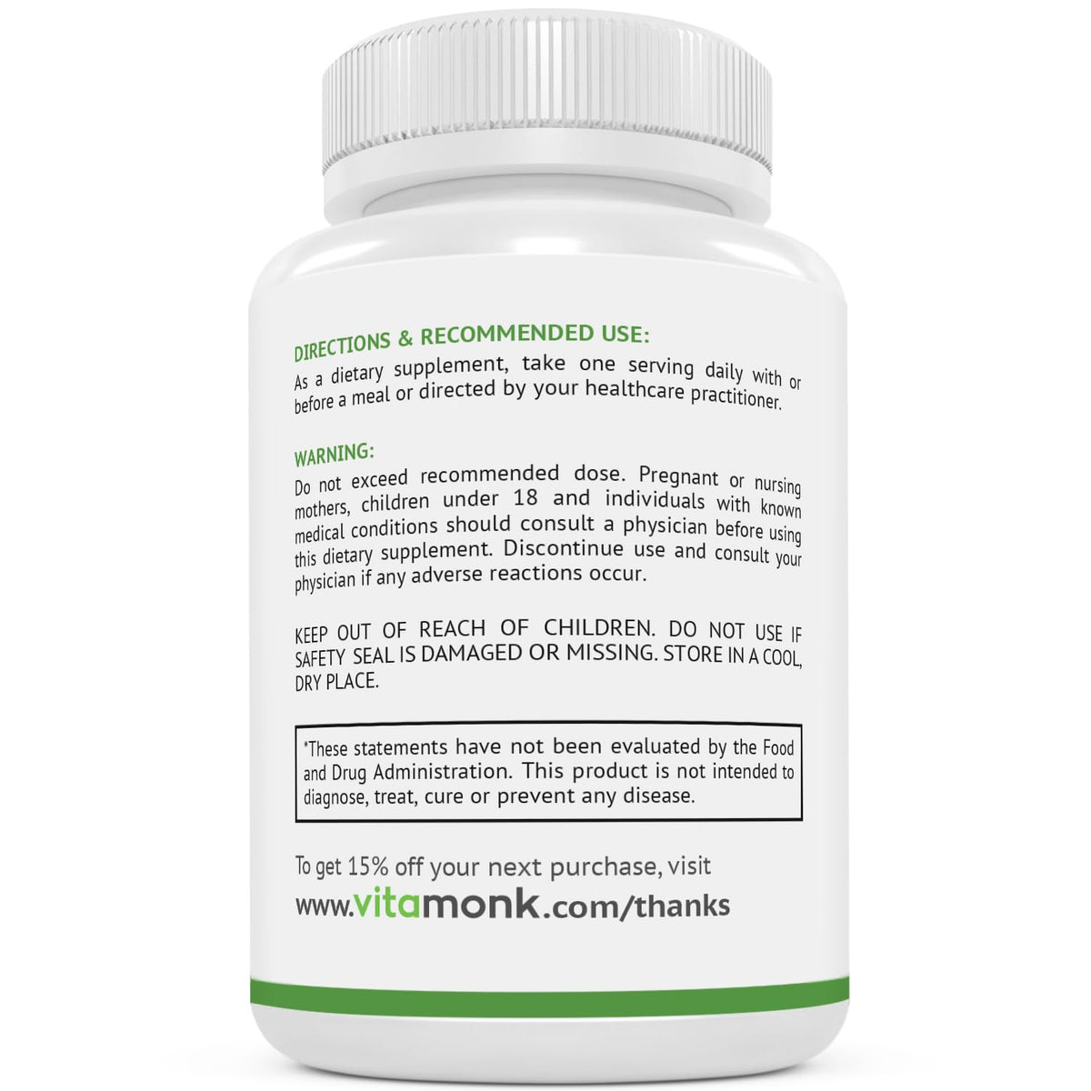 VitaMonk Probiotiques Low Histamine vue de côté