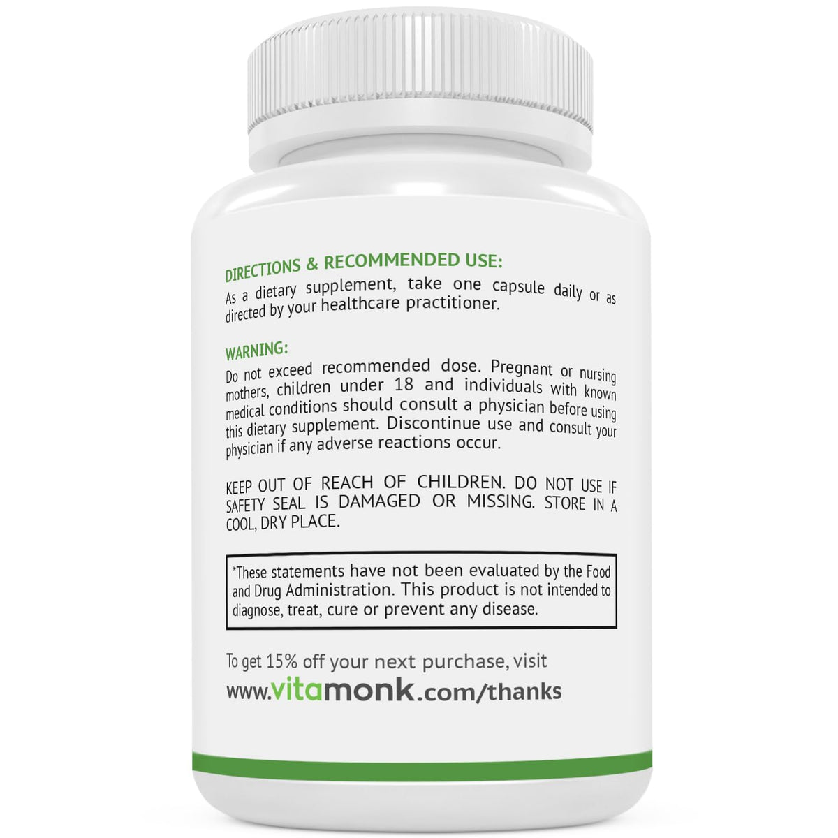 VitaMonk Pterostilbene 150mg bottle with natural elements