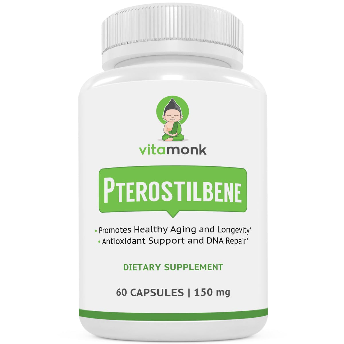 VitaMonk Pterostilbene 150mg packaging front view