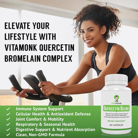 VitaMonk Quercétine 500mg capsules végétales avec ananas