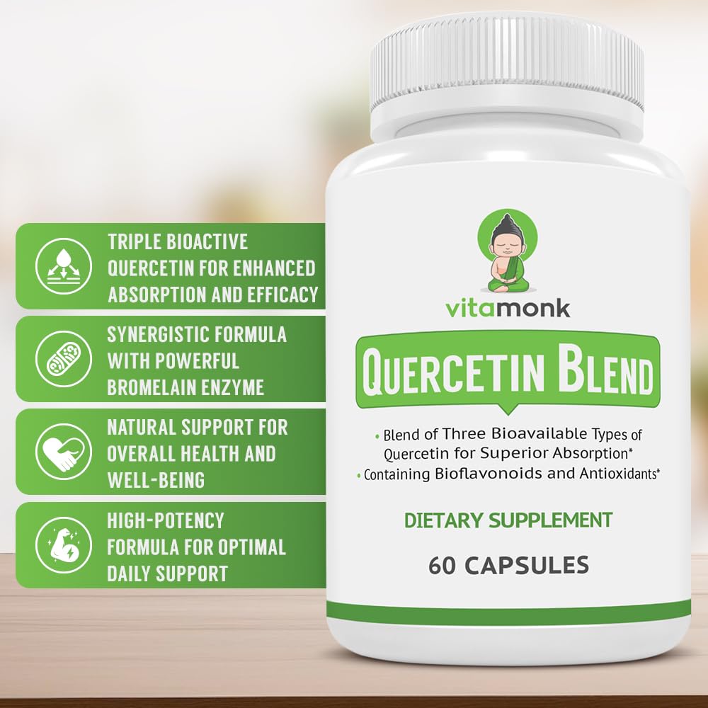 VitaMonk Quercétine 500mg emballage avec informations nutritionnelles