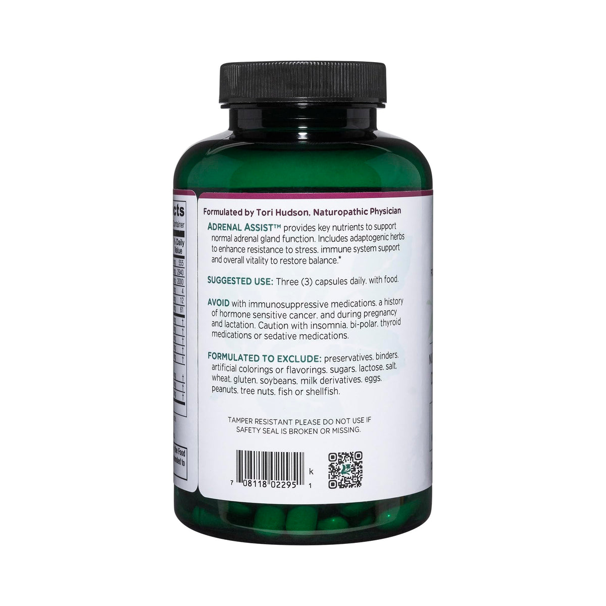 Vitanica Adrenal Assist capsules sur fond blanc