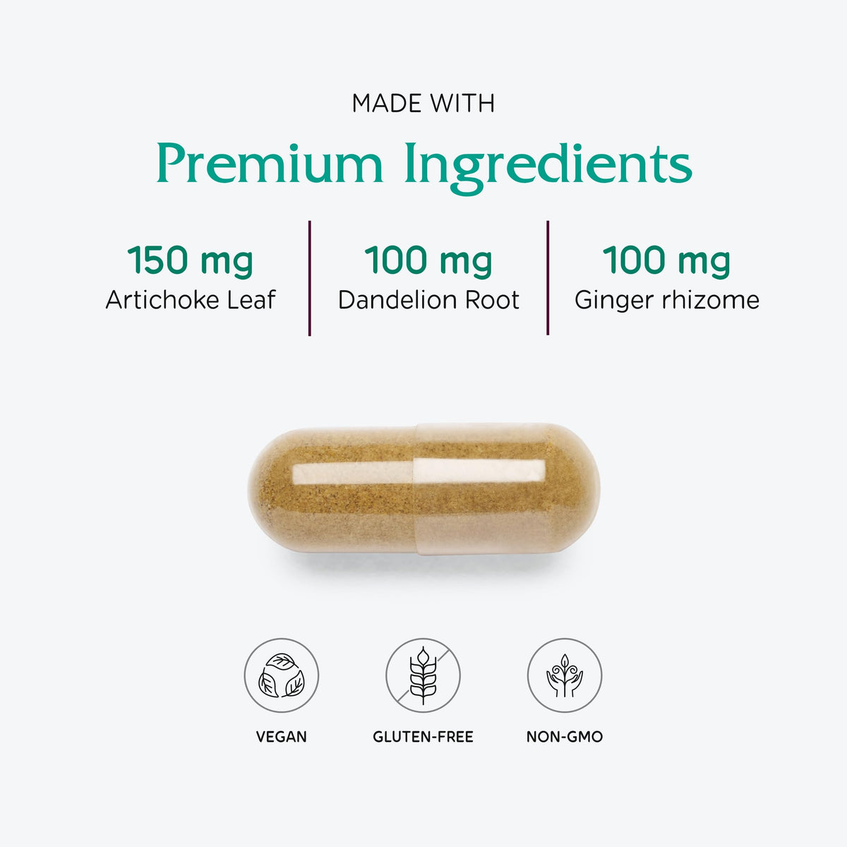 Vitanica Bitters Extra capsules ouvertes montrant leur taille