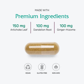 Vitanica Bitters Extra capsules ouvertes montrant leur taille