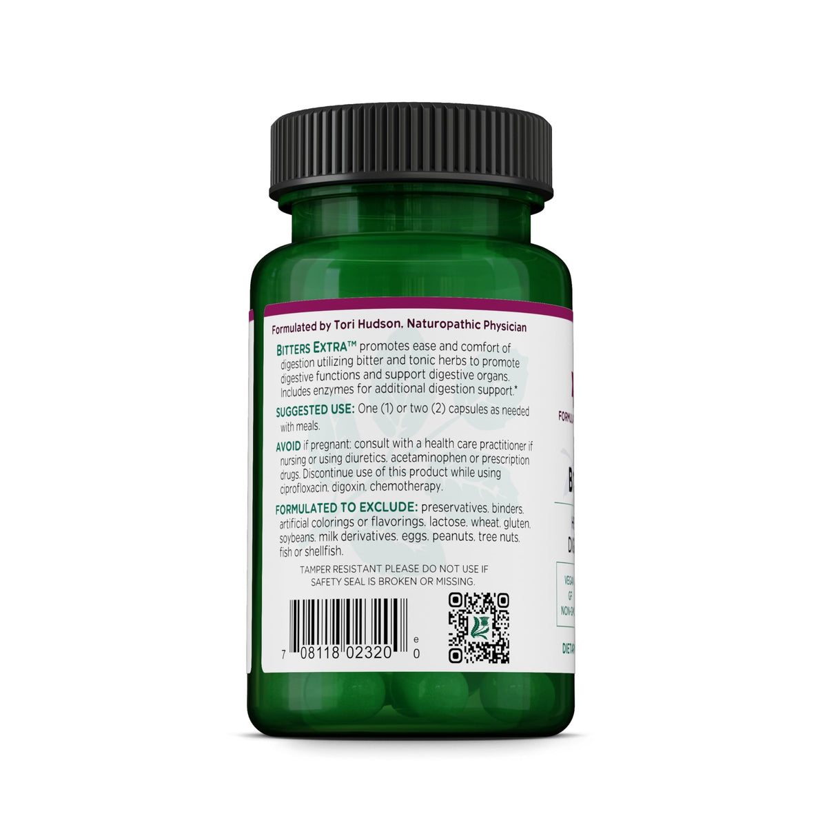 Vitanica Bitters Extra capsules sur une table