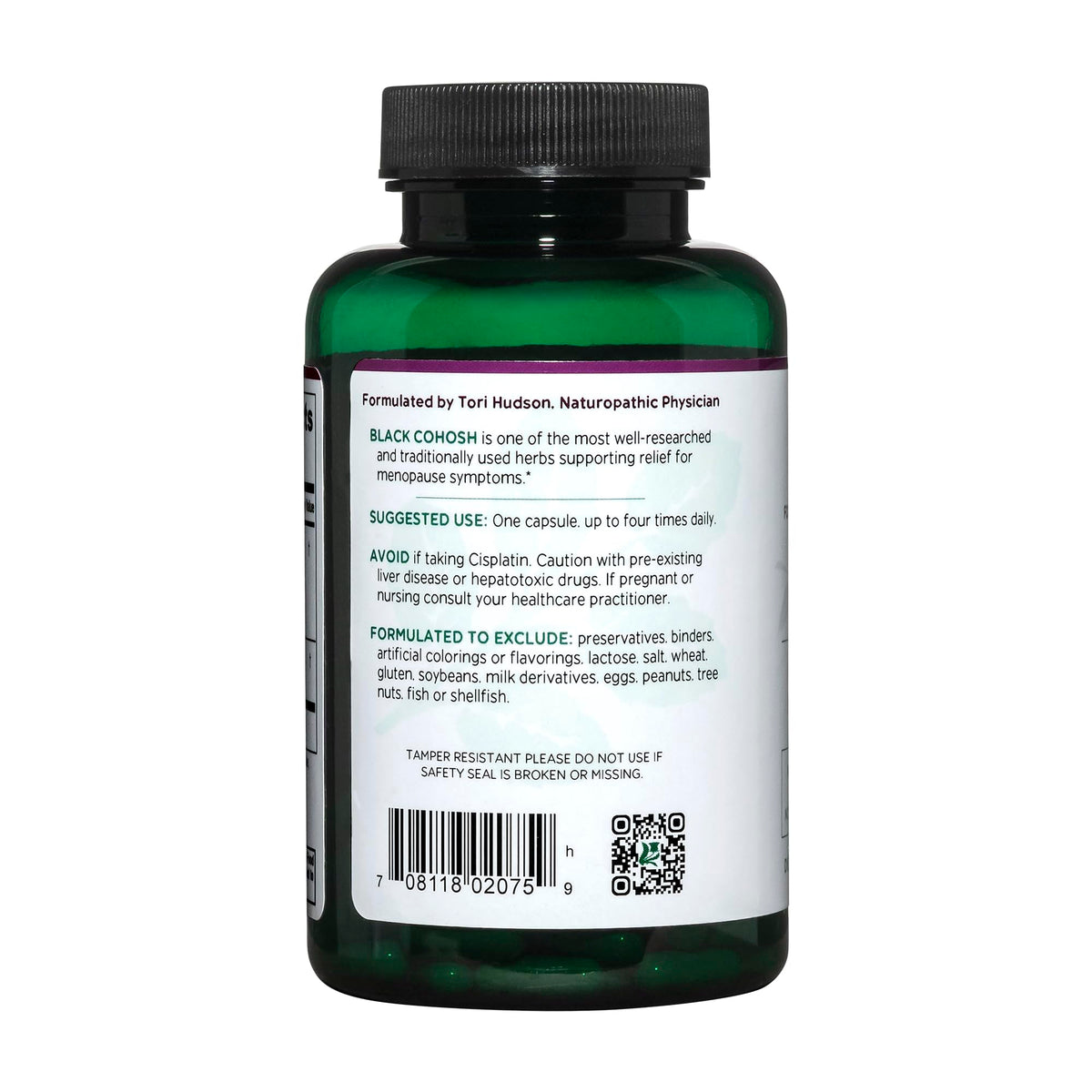 Vitanica Black Cohosh 120 capsules, présentation sur une table