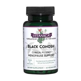 Vitanica Black Cohosh 60 capsules, vue de face du flacon