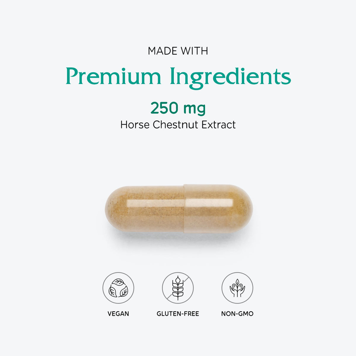 Vitanica Complément de Marron d'Inde capsules sur un fond blanc