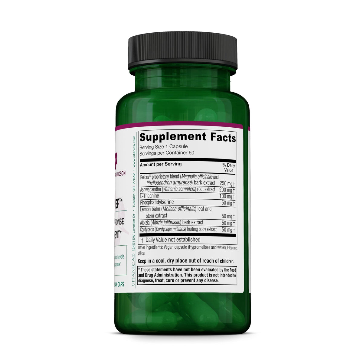 Vitanica Cortisol Relief flacon avec capsules