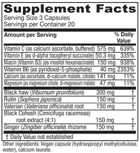 Vitanica Cramp daily wellness 60 capsules, étiquette et ingrédients