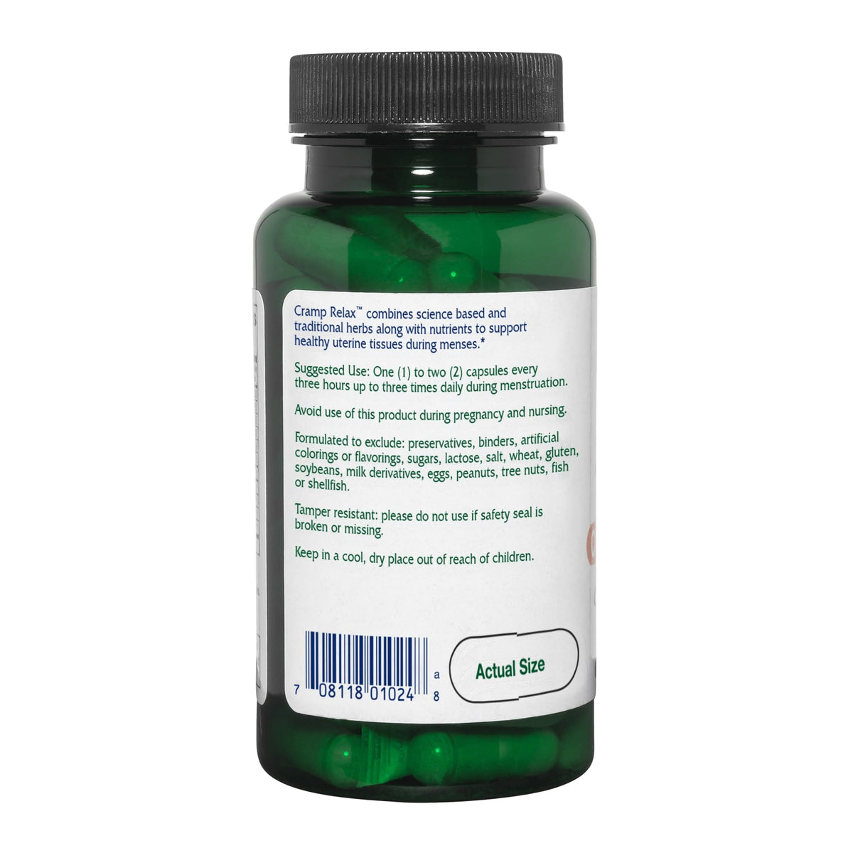 Vitanica Cramp daily wellness 60 capsules sur fond neutre
