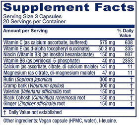 Vitanica Cramp daily wellness capsules montrant le contenu à l'intérieur