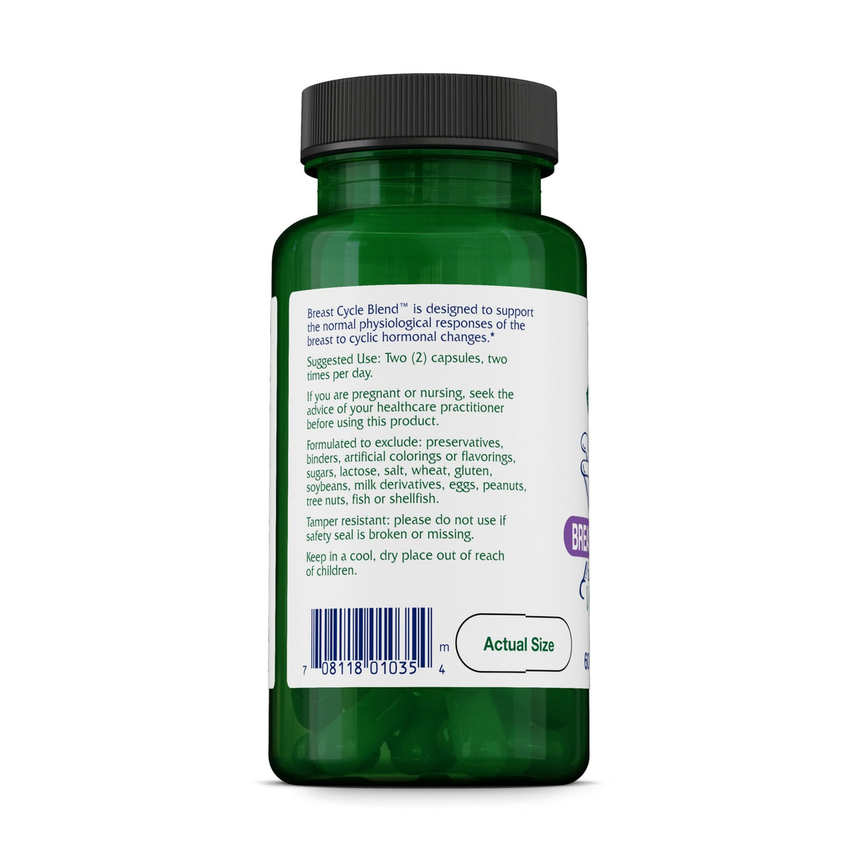Vitanica Cycle de Soutien pour Poitrine 60 Capsules avec étiquette
