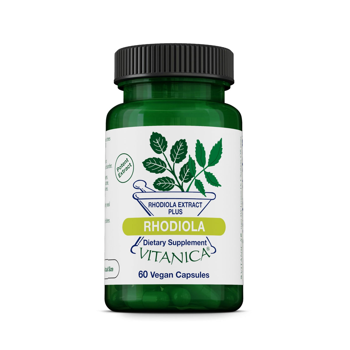 Vitanica Extrait de Racine de Rhodiola Rosea 200mg 60 Capsules vue de face