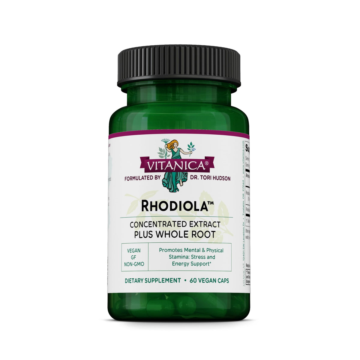 Vitanica Extrait de Racine de Rhodiola Rosea 200mg, capsules devant le produit