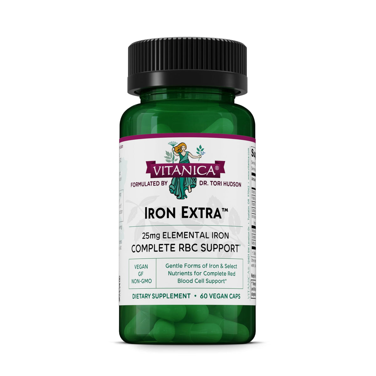 Vitanica Fer Extra 25 mg Bisglycinate 60 Capsules vue de face