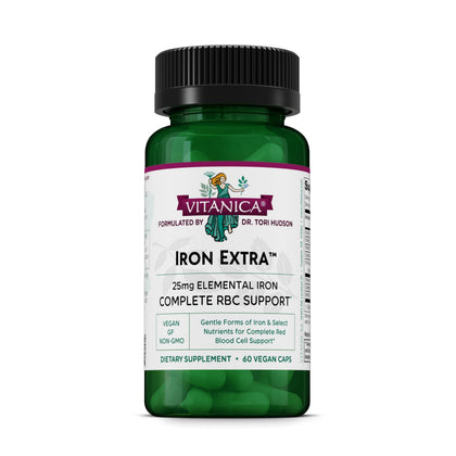 Vitanica Fer Extra 25 mg Bisglycinate 60 Capsules vue de face
