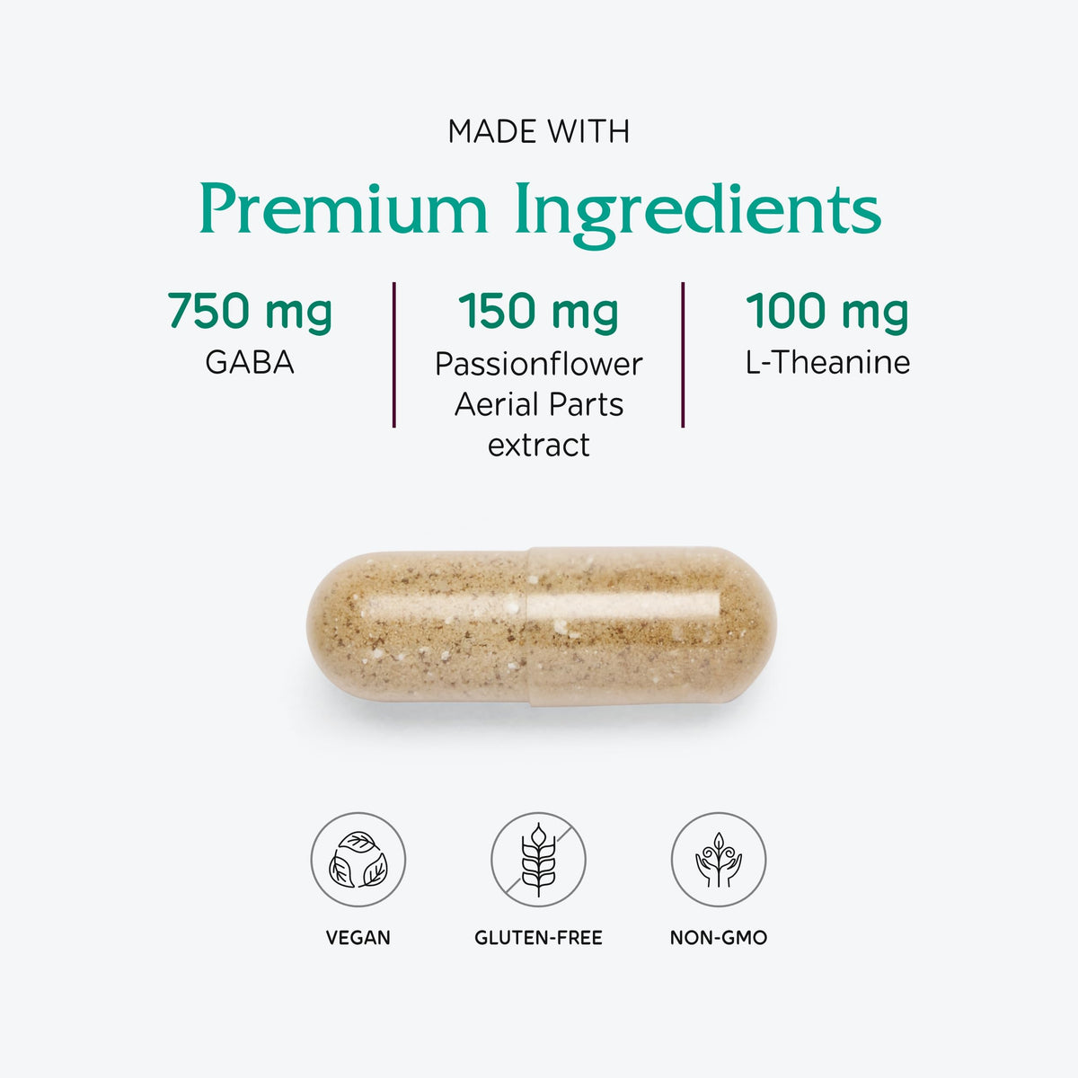 Vitanica GABA Ease 15 capsules vegan avec des ingrédients