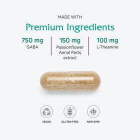Vitanica GABA Ease 15 capsules vegan avec des ingrédients