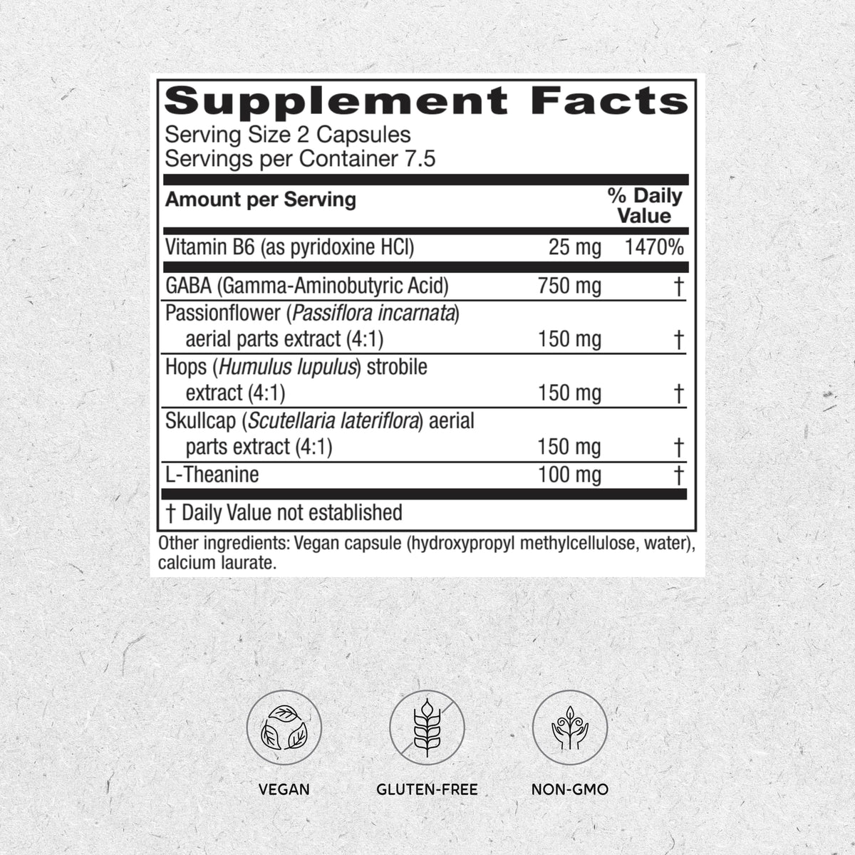 Vitanica GABA Ease 15 capsules vegan emballage