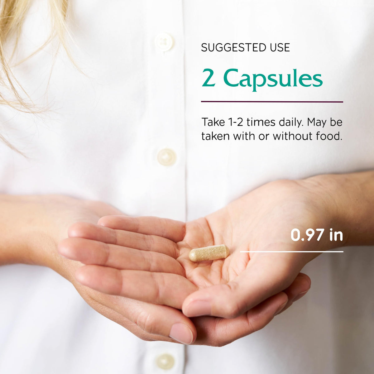 Vitanica GABA Ease 60 capsules avec arrière-plan naturel