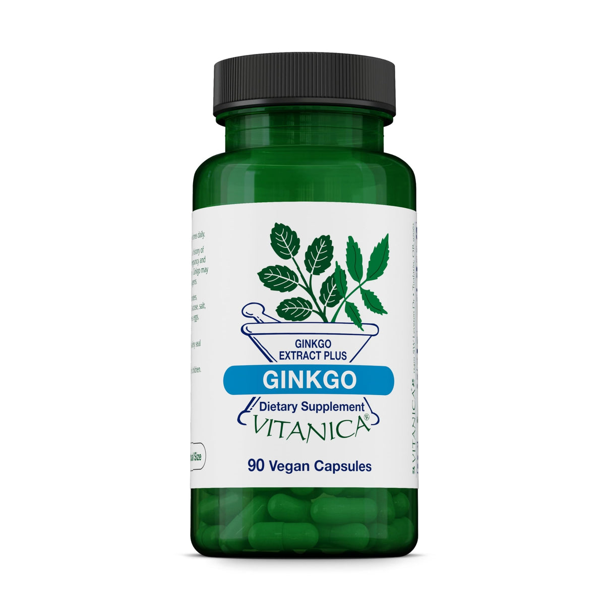 Vitanica Ginkgo Biloba 90 capsules, vue avant de l'emballage