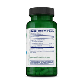 Vitanica Ginkgo Biloba, dos de l'emballage avec ingrédients