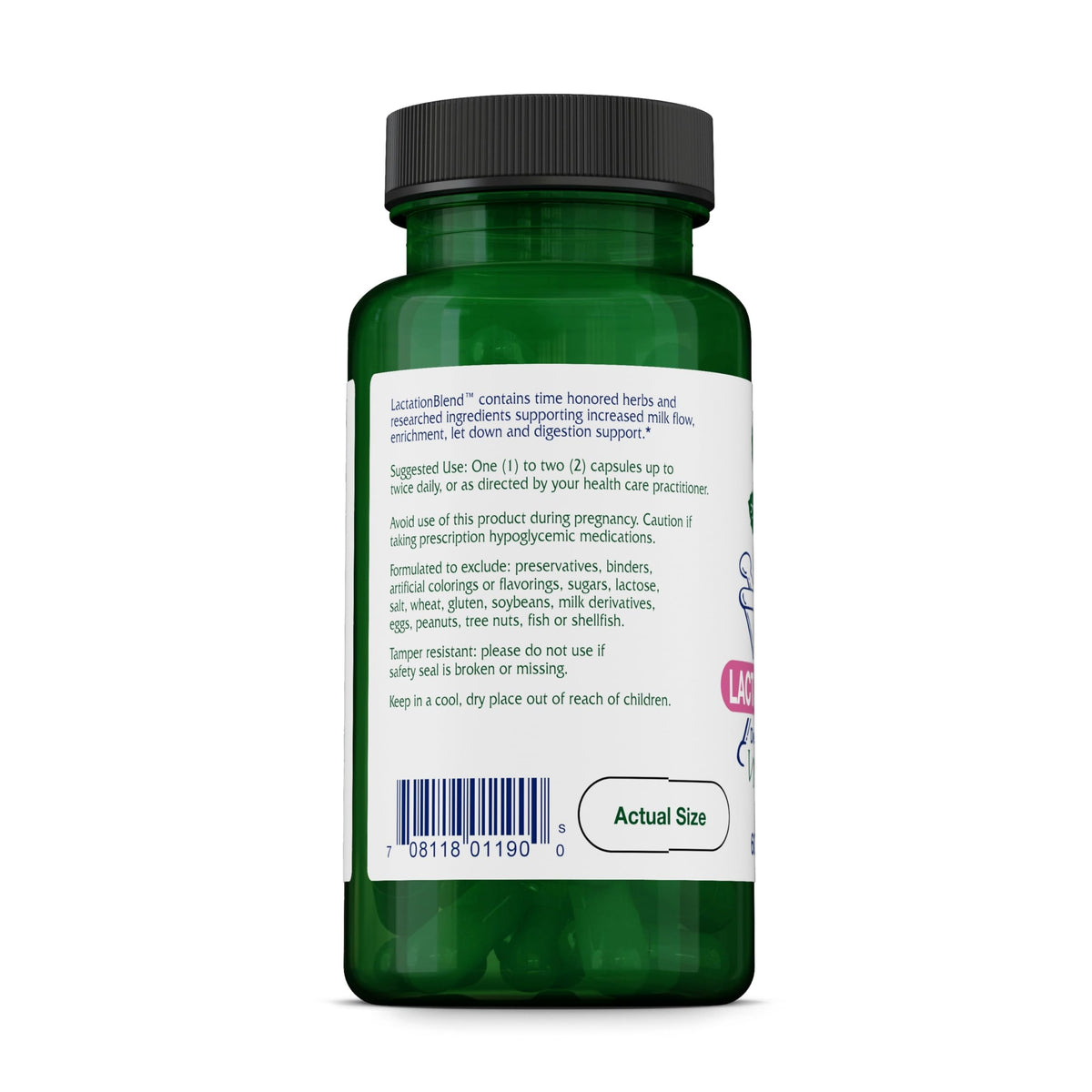 Vitanica Lactation Blend 60 capsules sur fond blanc