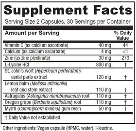 Vitanica Lysine Extra flacon avec capsules