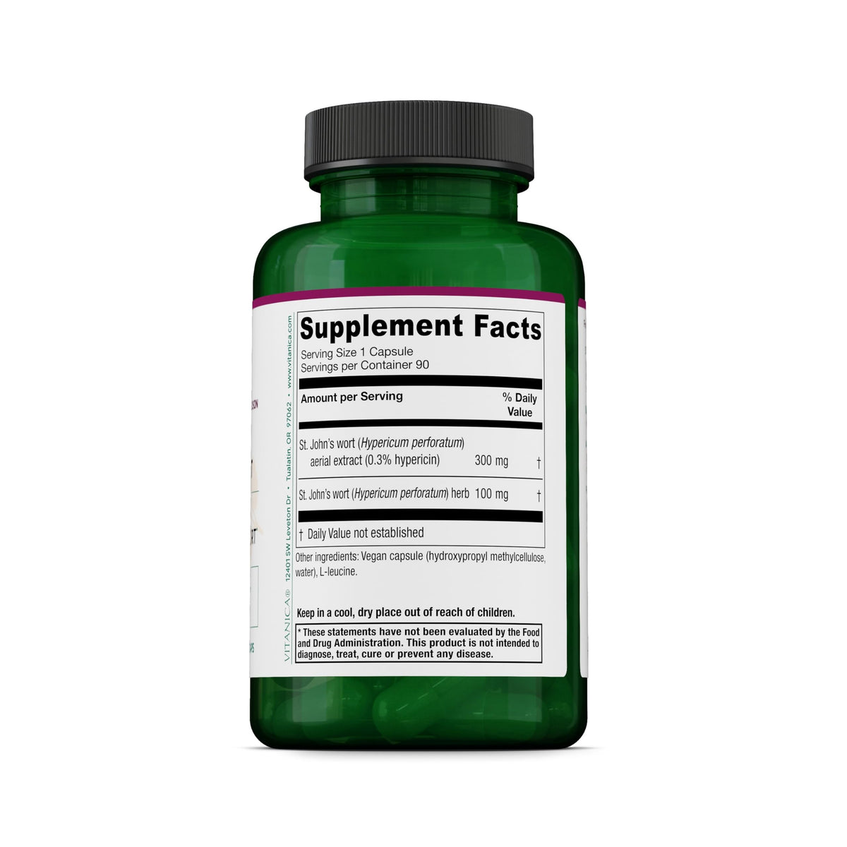 Vitanica Millepertuis capsules ouvertes avec extrait visible
