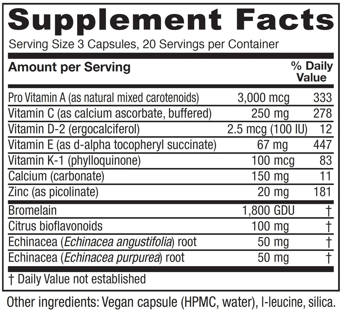 Vitanica Opti-use 60 capsules avec étiquette