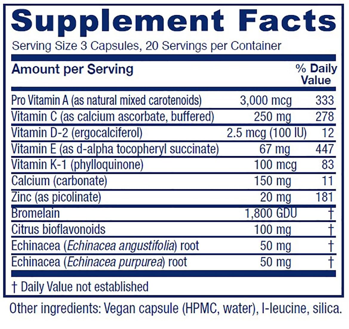 Vitanica Opti-use capsules avec étiquette
